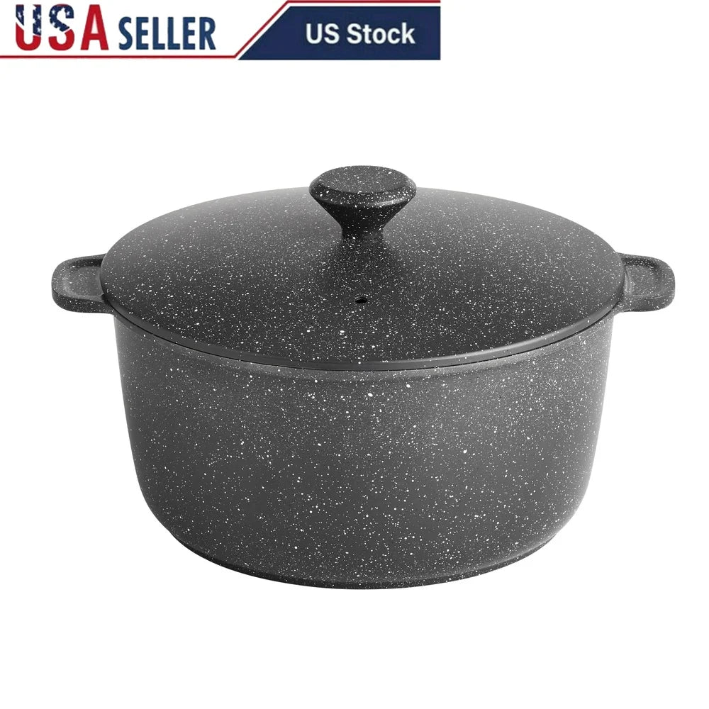 Versatile Nonstick Cast Aluminum Dutch Oven For Stews