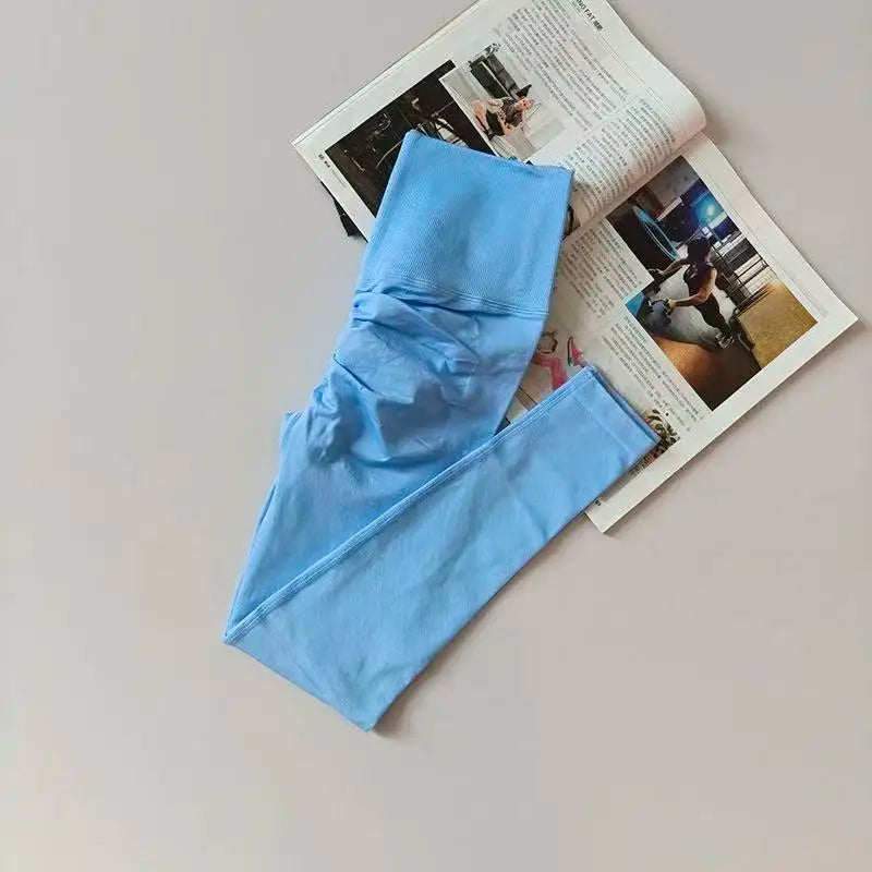 Seamless High Waist Yoga Pants for Running and Gym