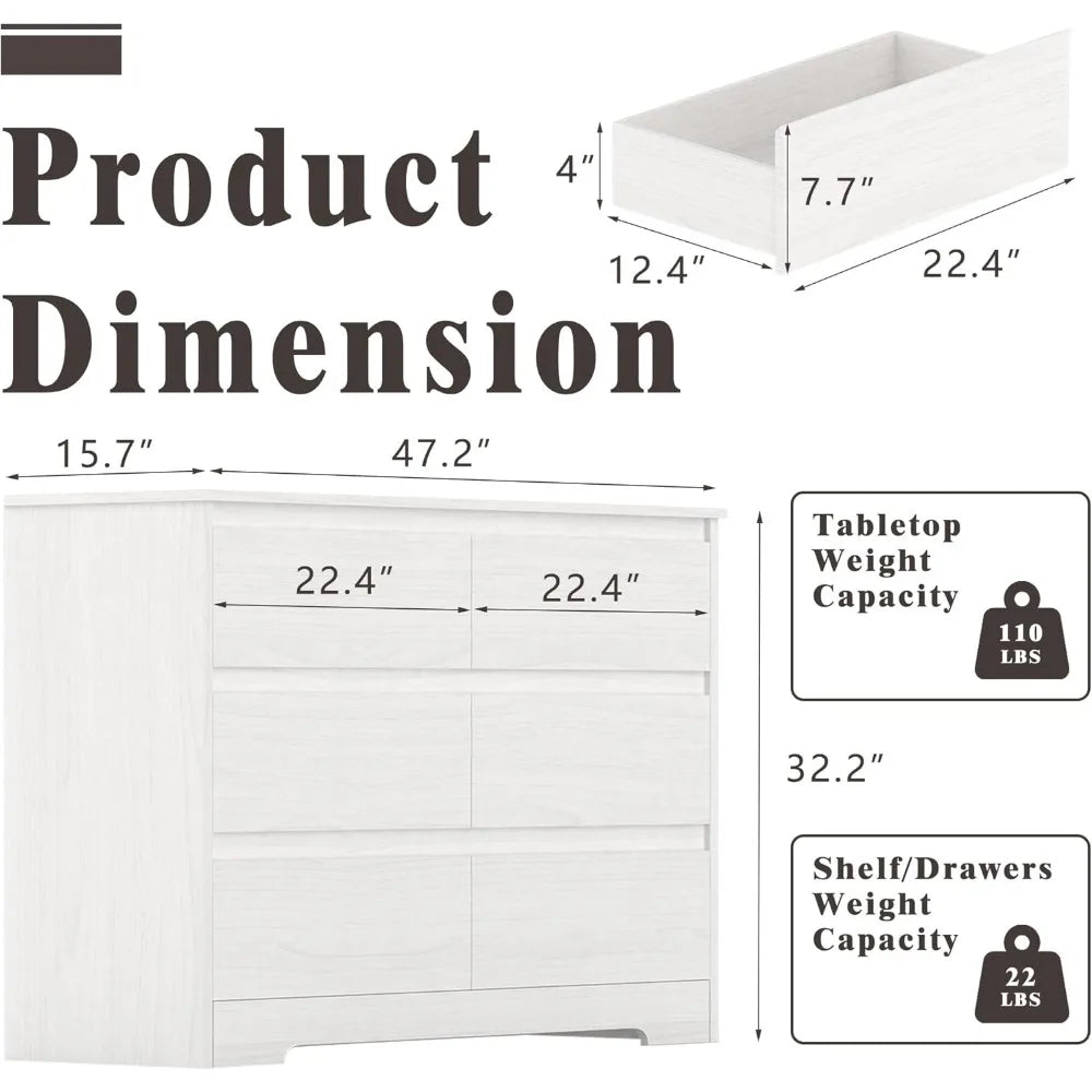 MKDK 3-Piece Bedroom Set With Dresser And Nightstands