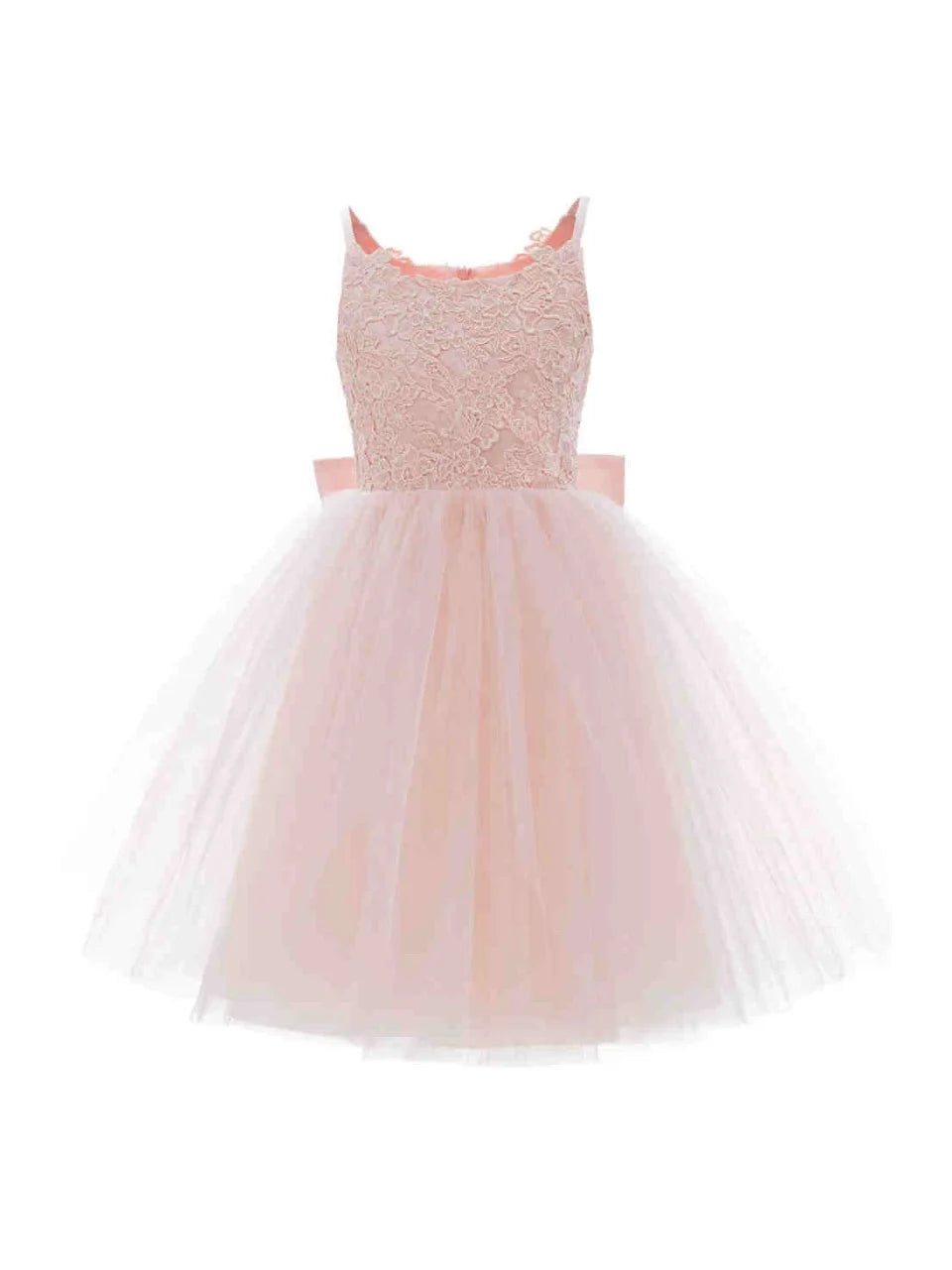 Abaowedding Flower Girl Tutu Dress With Spaghetti Straps And Bow