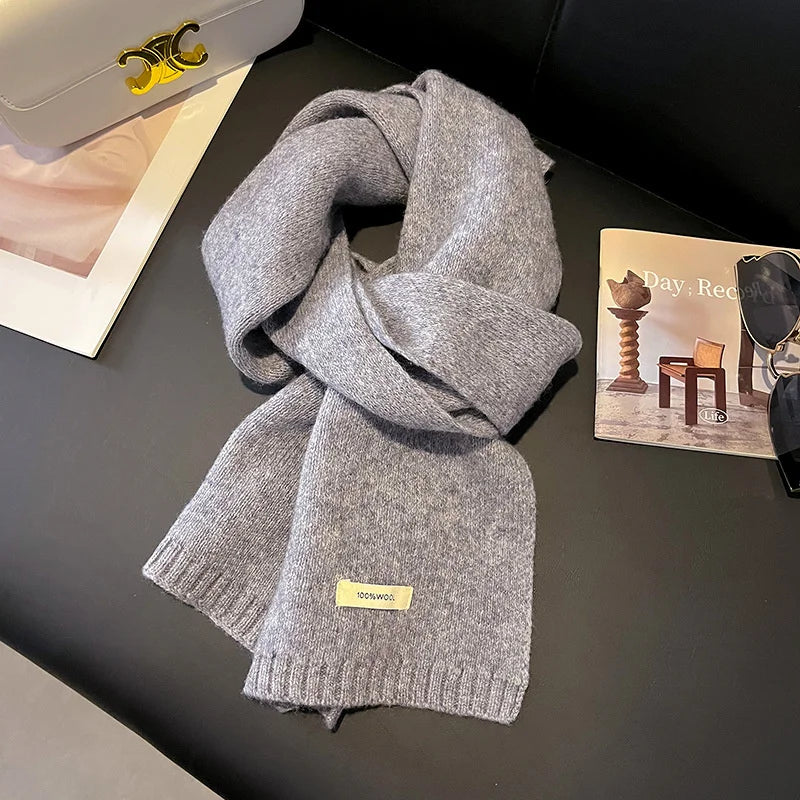 Women's Knitted Wool Scarf Winter Warm Shawl