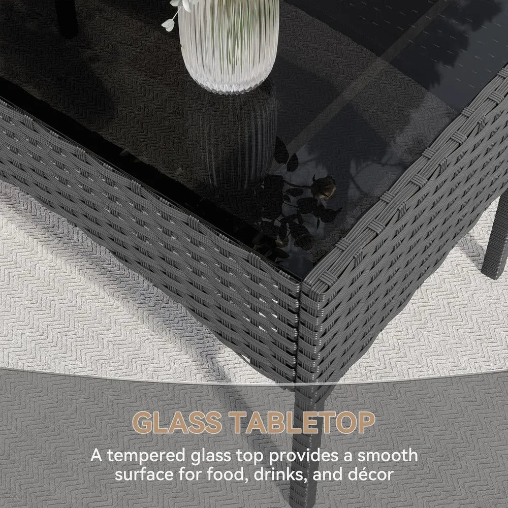 Garden Furniture Set 4 Piece Outdoor Wicker Rattan Lounge