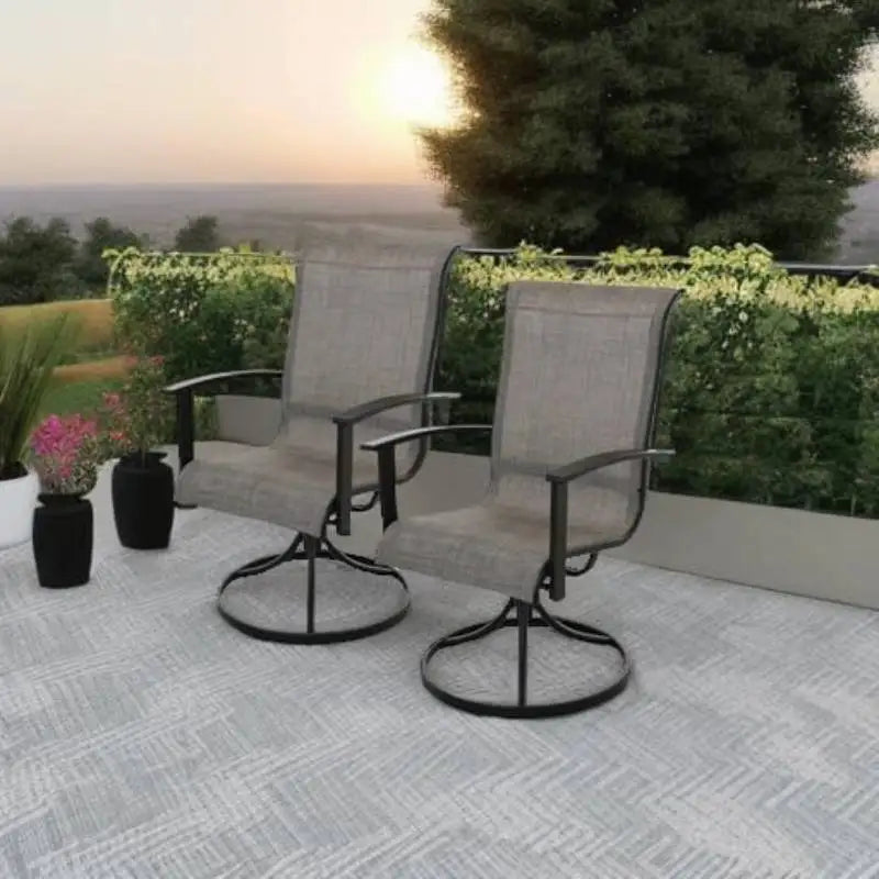 Grand Patio Outdoor Swivel Dining Chairs Set of 2