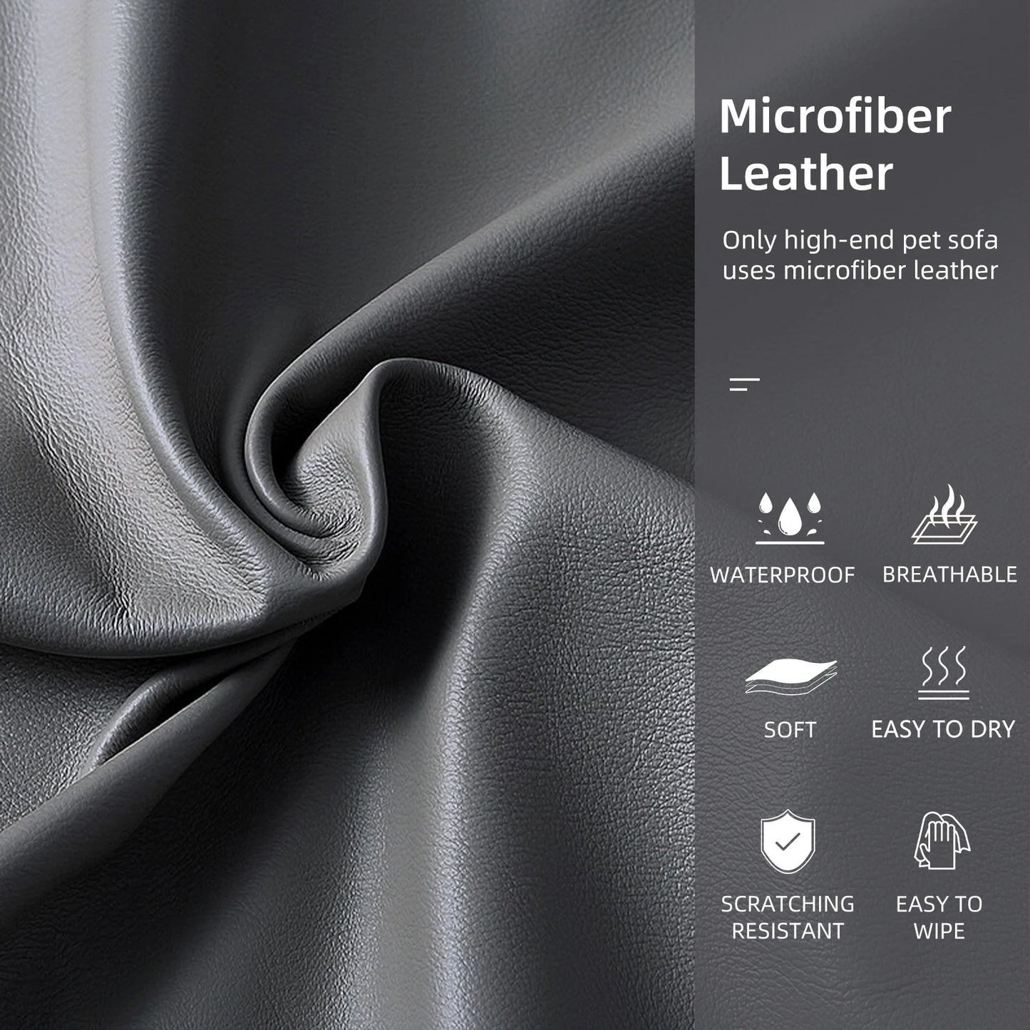 BINGOPAWCN Elevated Dog Bed Microfiber Leather Cover