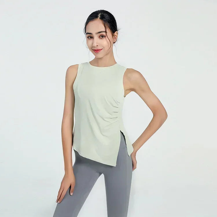 STOWN SPORTSWEAR Slit Women's Sports Vest Breathable Yoga Tank