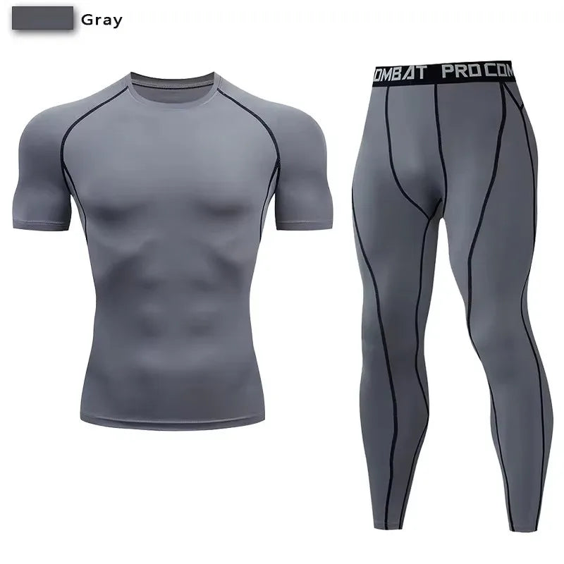 Two Piece Compression Sportswear Set for Training and Yoga