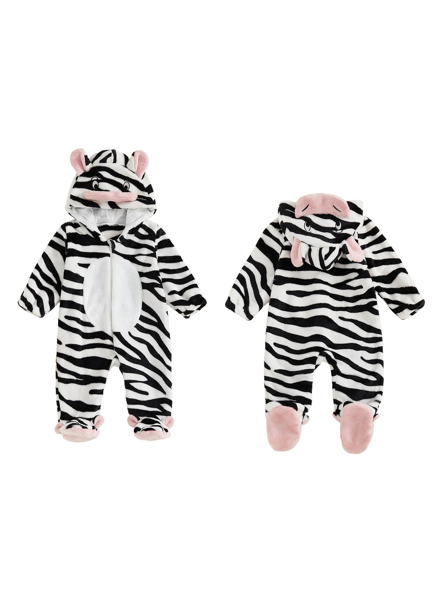Adorable Toddler Hooded Halloween Tiger Romper for Babies