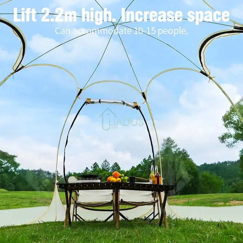 LIADUS Transparent Dome Tent Mushroom Shaped Camping Shelter