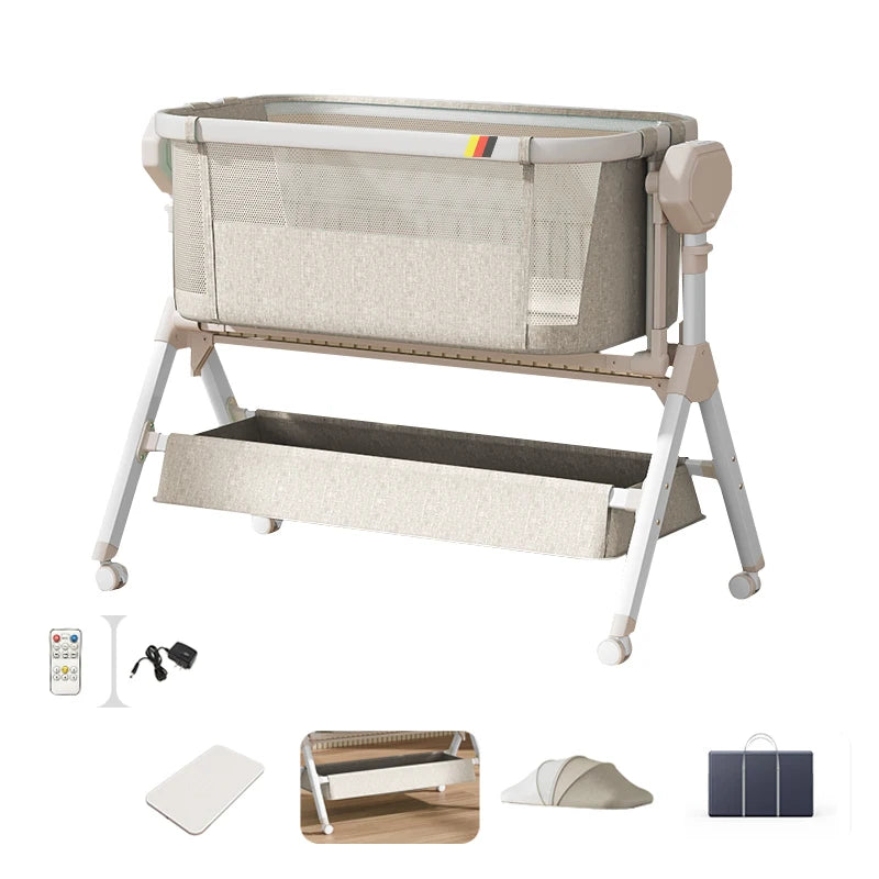 Steanny Automatic Rocking Bassinet For Newborn Bedside Sleeper With Music