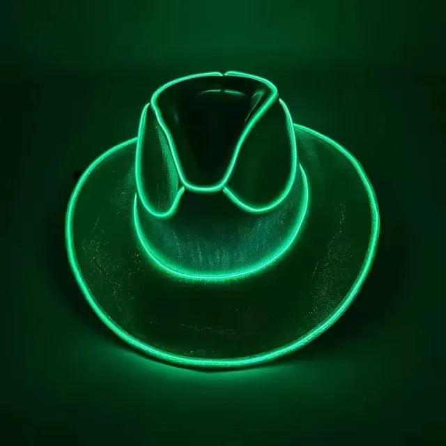 Pearlescent LED Cowboy Hat For Parties And Dancing