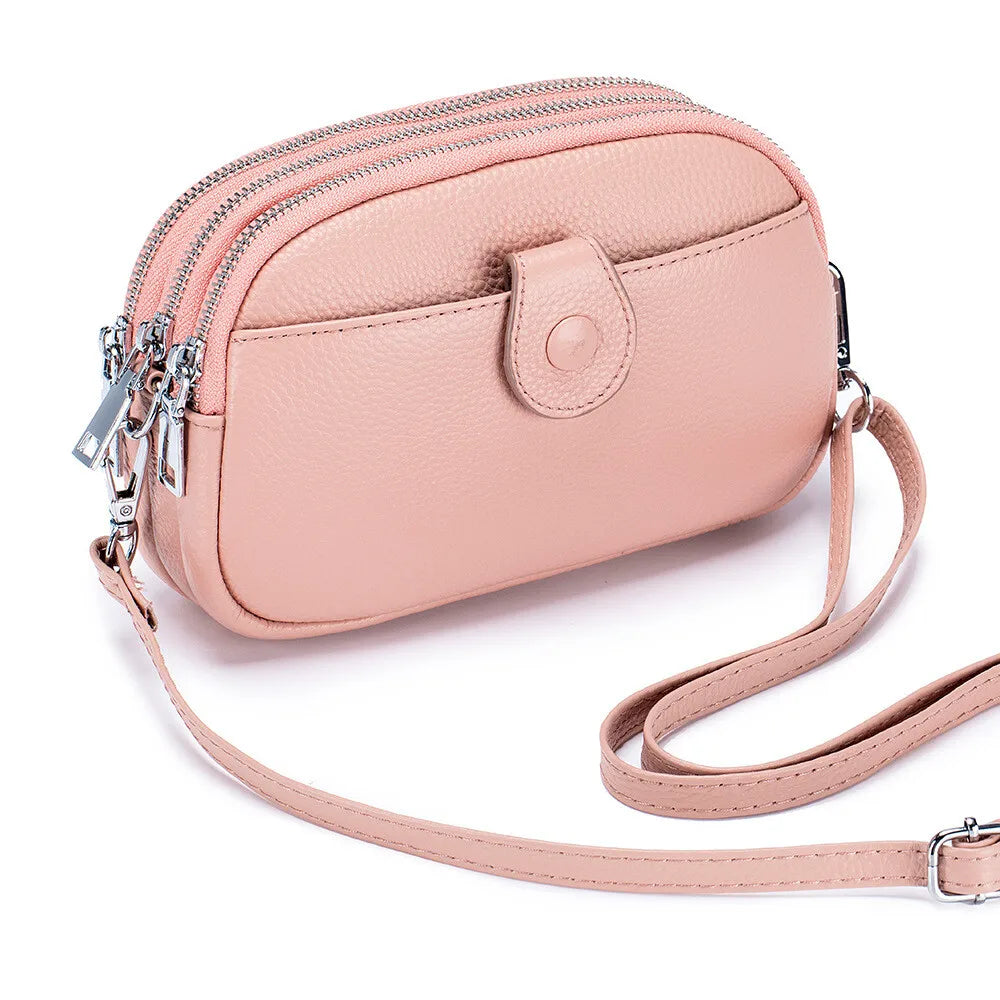 NONECN Women's Crossbody Bag PU Leather Wallet Zipper
