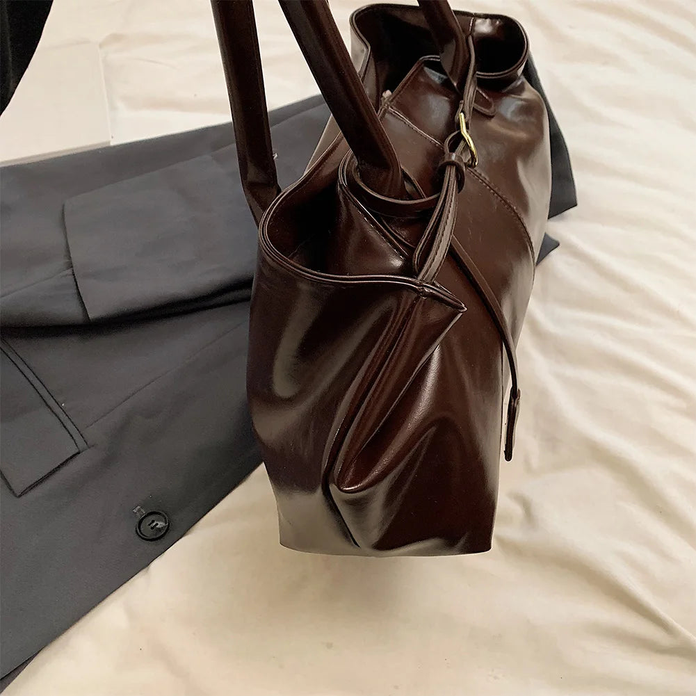 APWIKOGER PU Leather Hobo Handbag Slouchy Top Handle Shoulder Bag