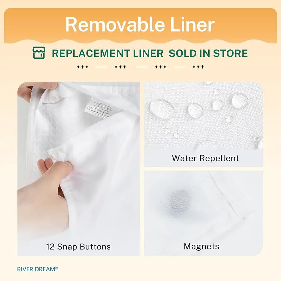 Heavyweight Dotted Waffle Weave Shower Curtain With Snap In Liner