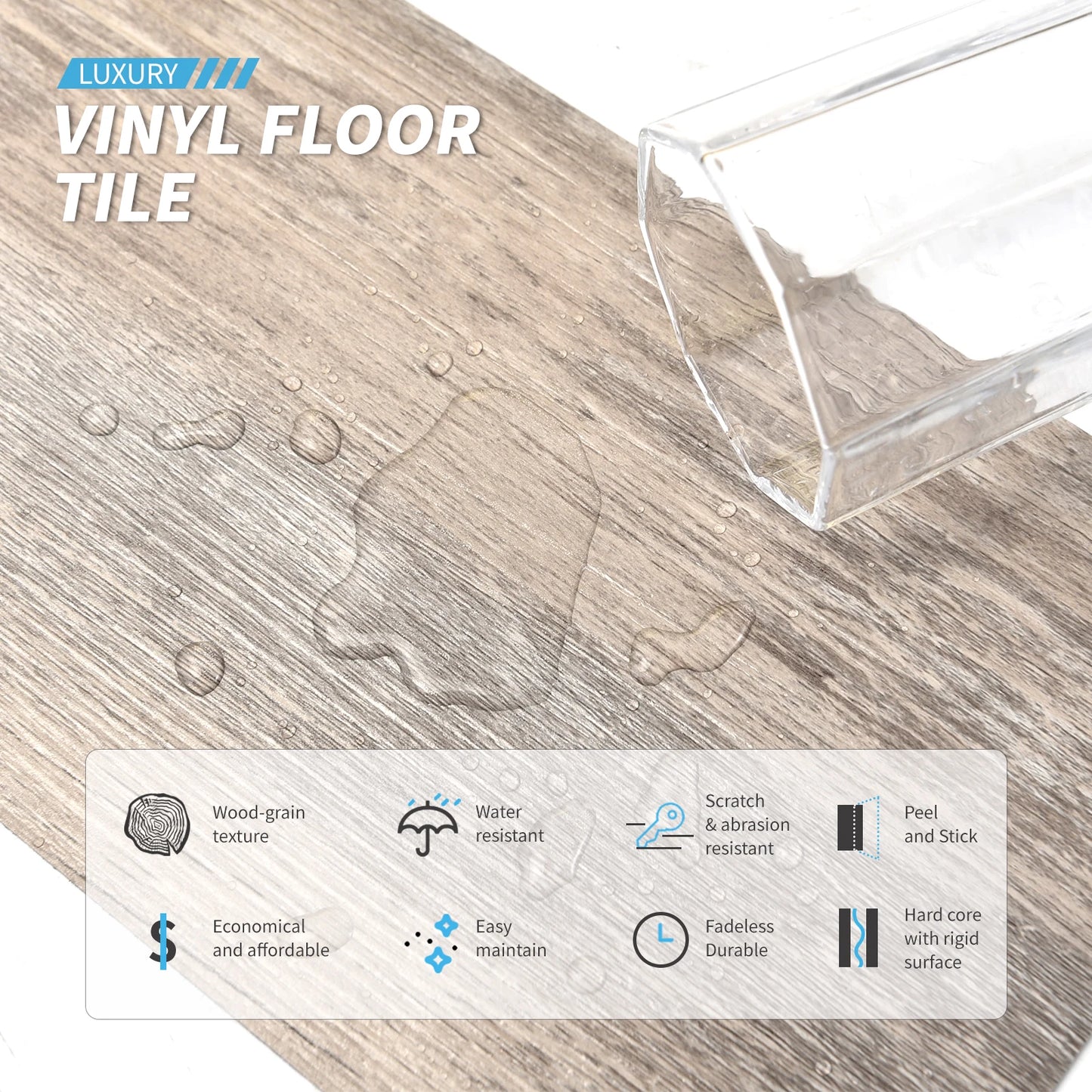 Peel And Stick Wood Look Vinyl Floor Tiles Self Adhesive