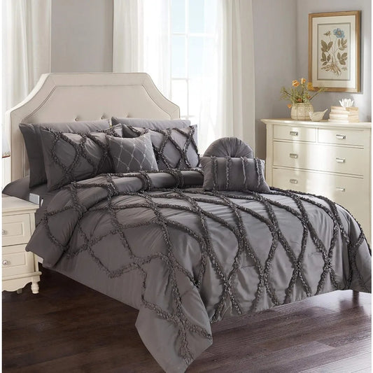 Elegant Comfort Infinity Design 10 Piece Bed In A Bag Set