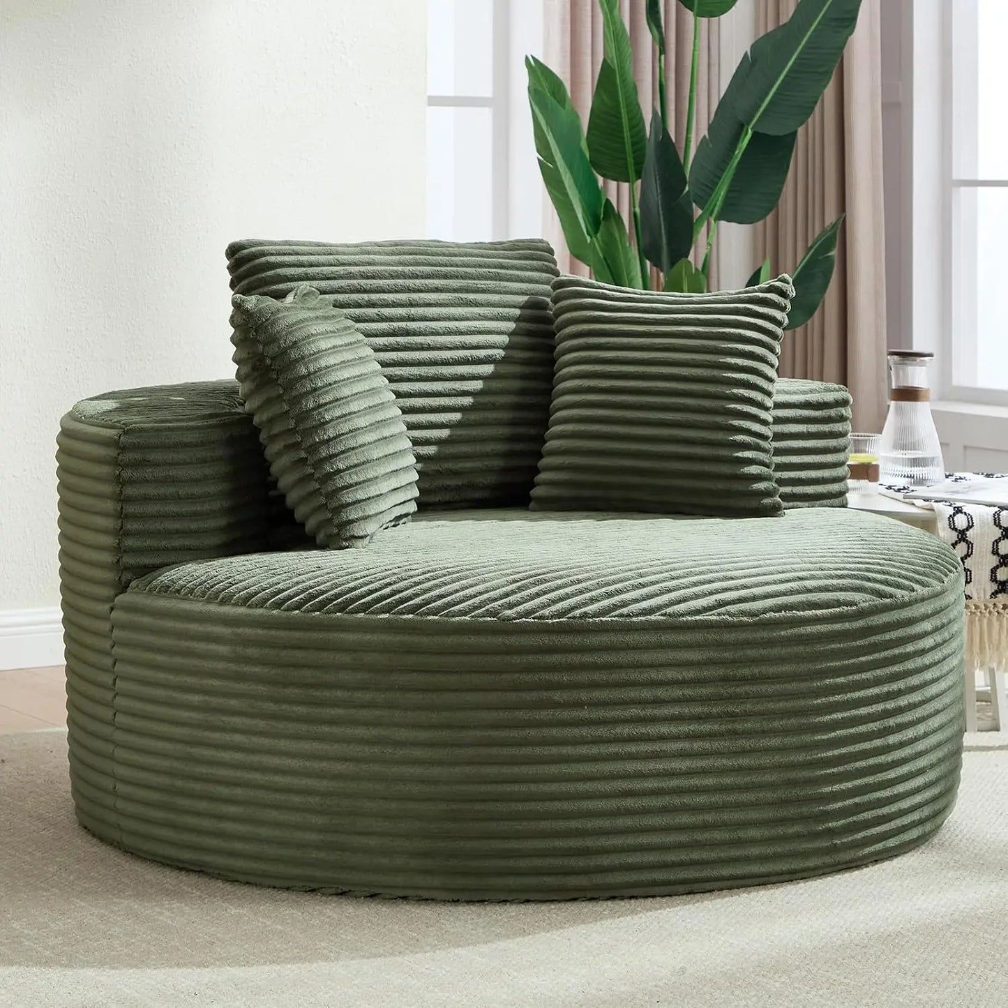 HUANZHUANG Oversized Lounge Chair Sofa Bed With Luxurious Upholstery AntislipGrip