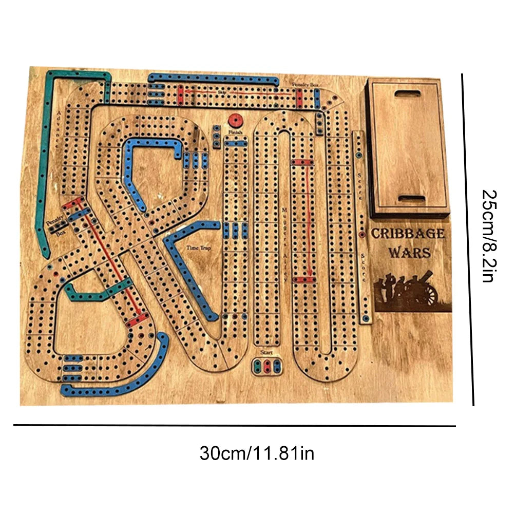 Shunmaii Cribbage Wars Board Game Set With Storage Case