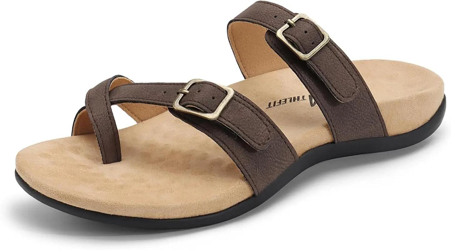 Orthopedic Womens Sandals With Arch Support And Adjustable Straps