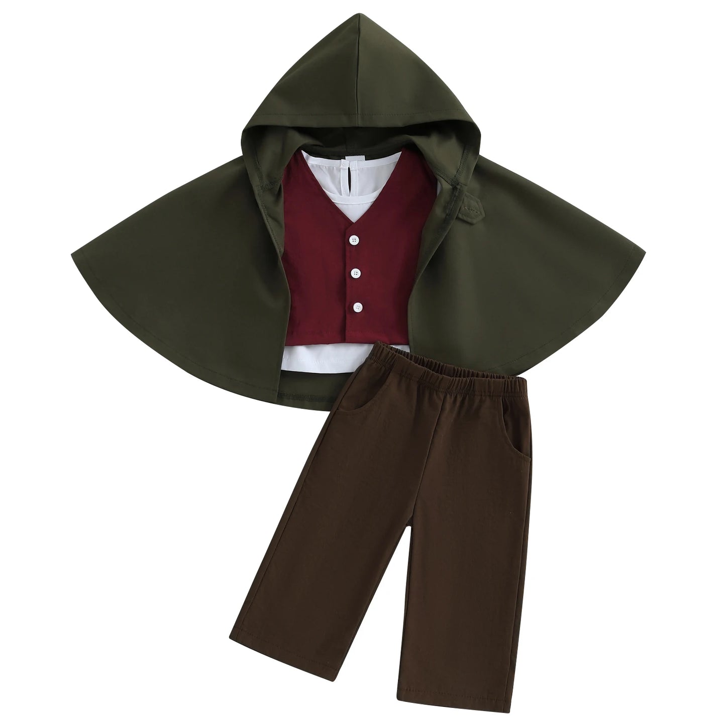 Baby Boy Formal 4-Piece Knit Outfit With Vest Cape
