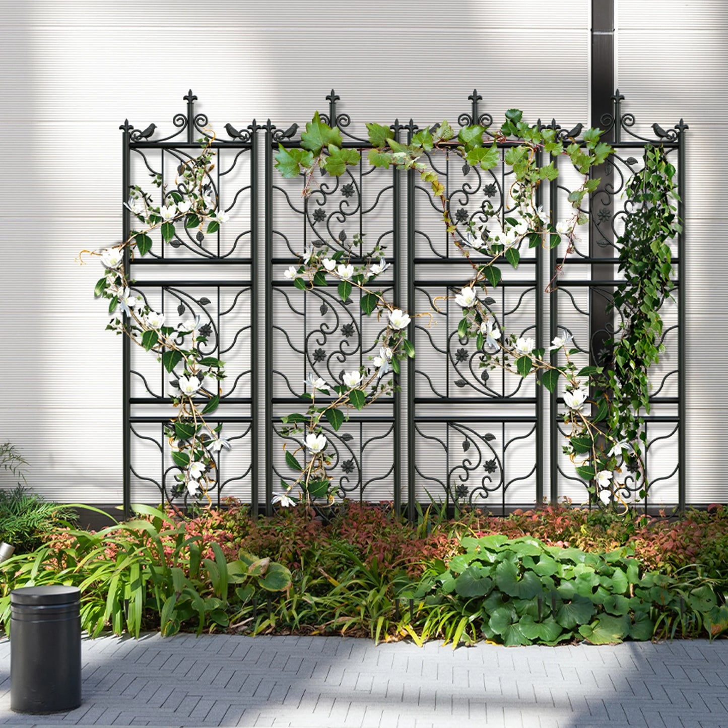 Feature Garden Trellis Outdoor Iron Fence Lattice Panel Decor