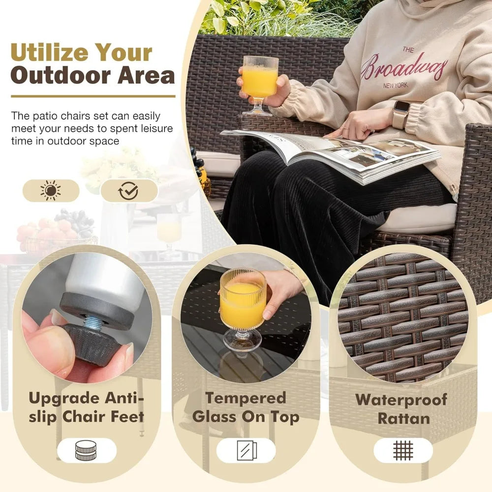 Outdoor Patio Furniture Set Rattan Wicker For Garden