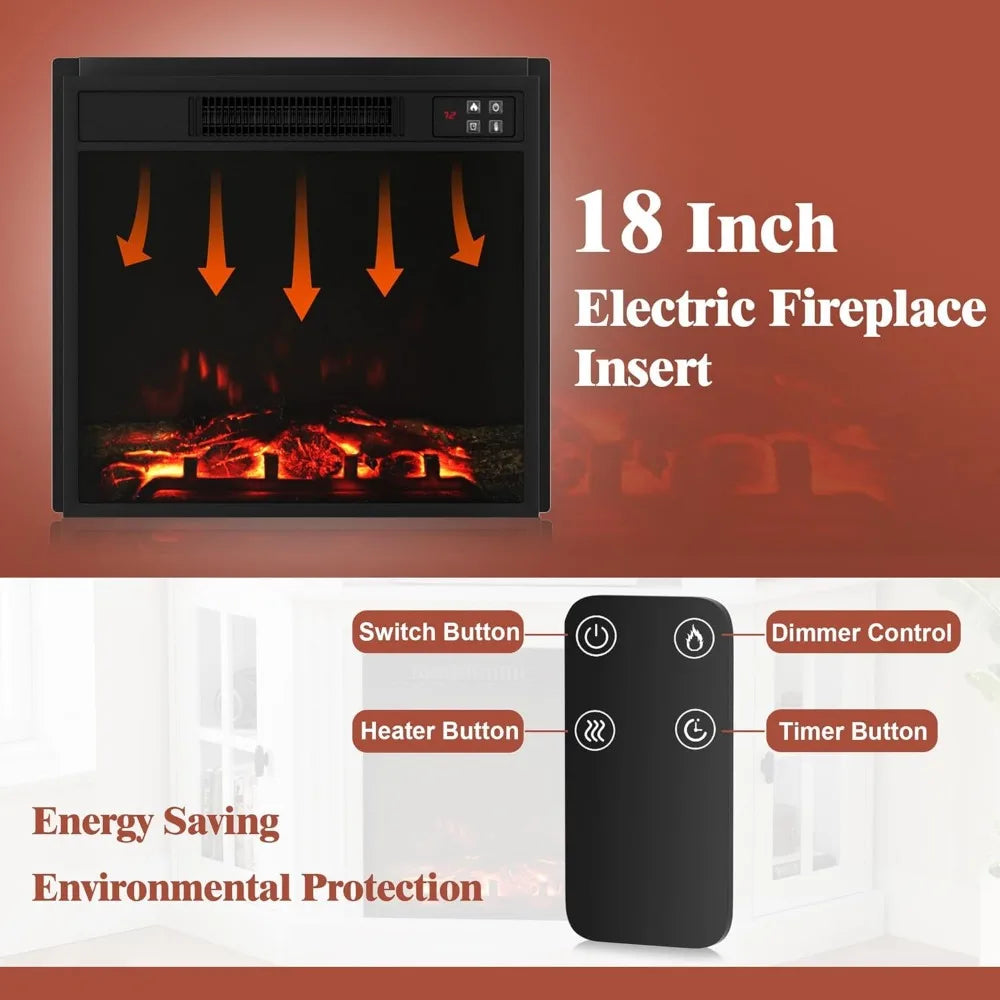 Modern Fireplace Corner TV Stand With Electric Fireplace Entertainment Center