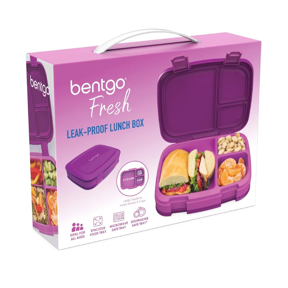 Feature Leakproof Lunch Box With Removable Tray 3 or 4 Compartments