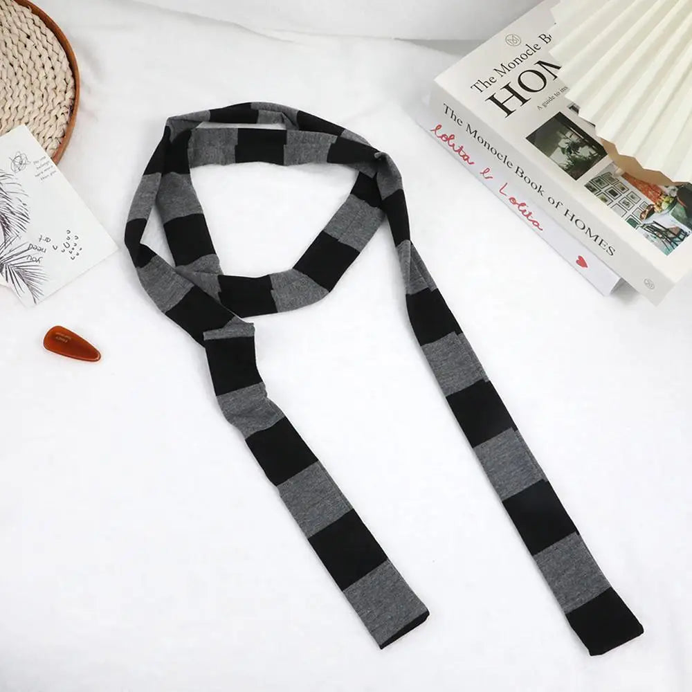 Harajuku Cotton Scarves For Women Stripe Long Neckerchief