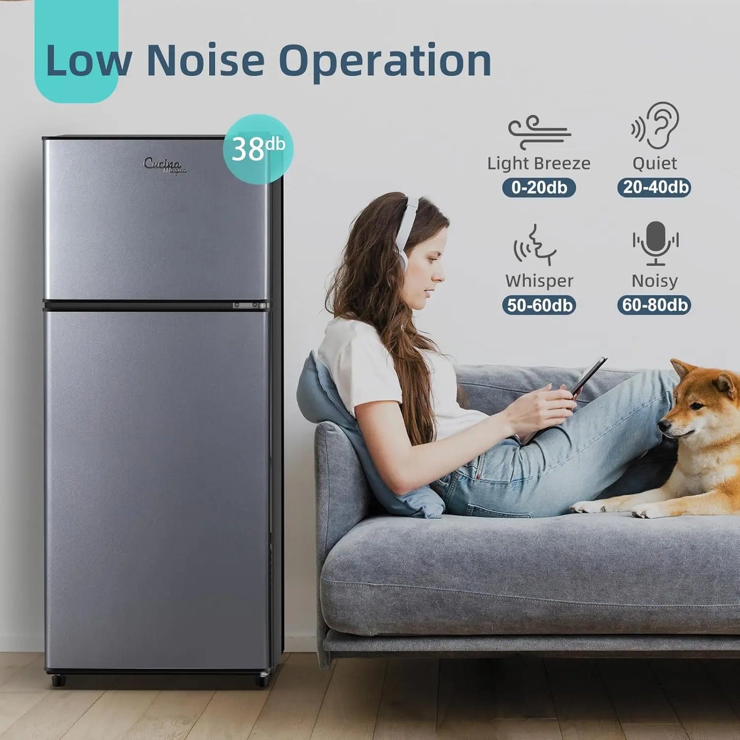 Krib Bling Refrigerator With Freezer For Office And Dorm