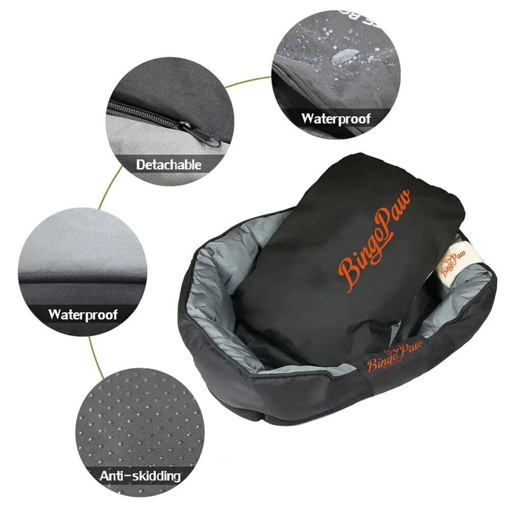 BINGOPAWCN All Season Calming Dog Bed Removable Cushion