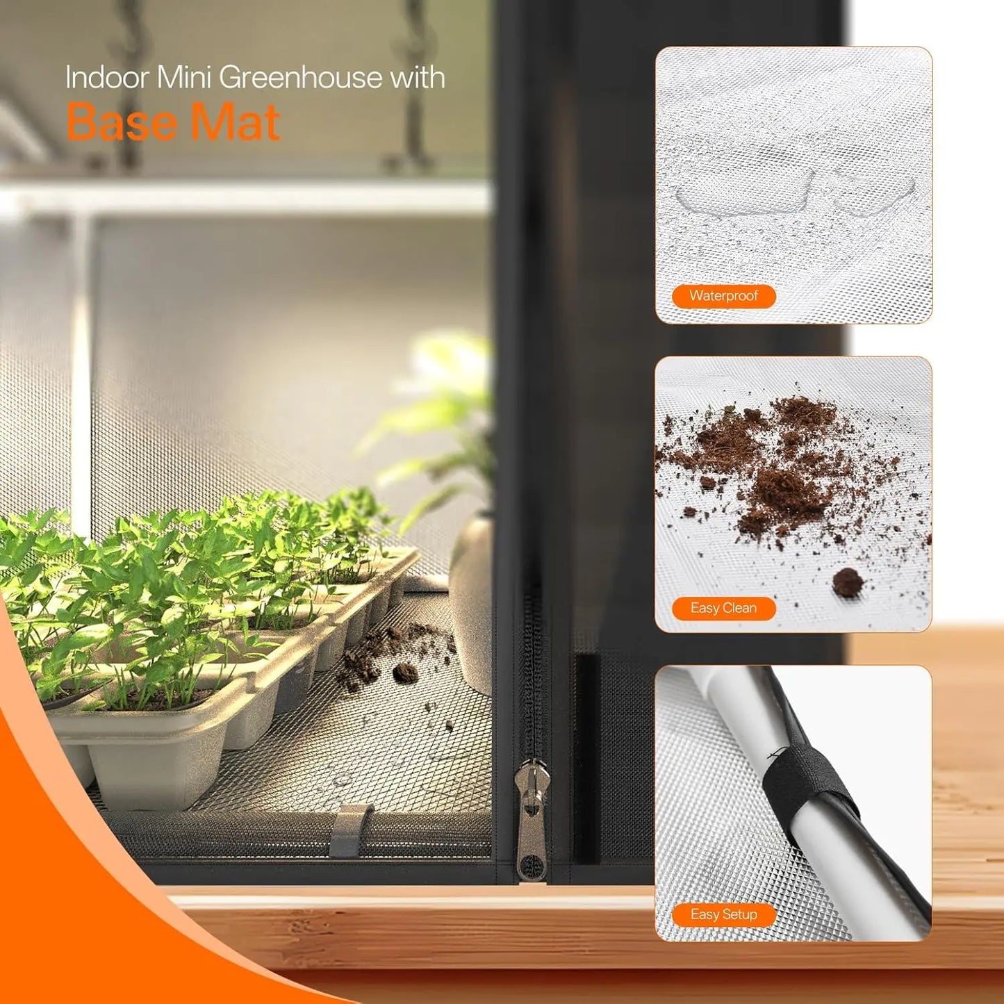 Indoor Greenhouse With Grow Light Mini Grow Tent Seed Starting