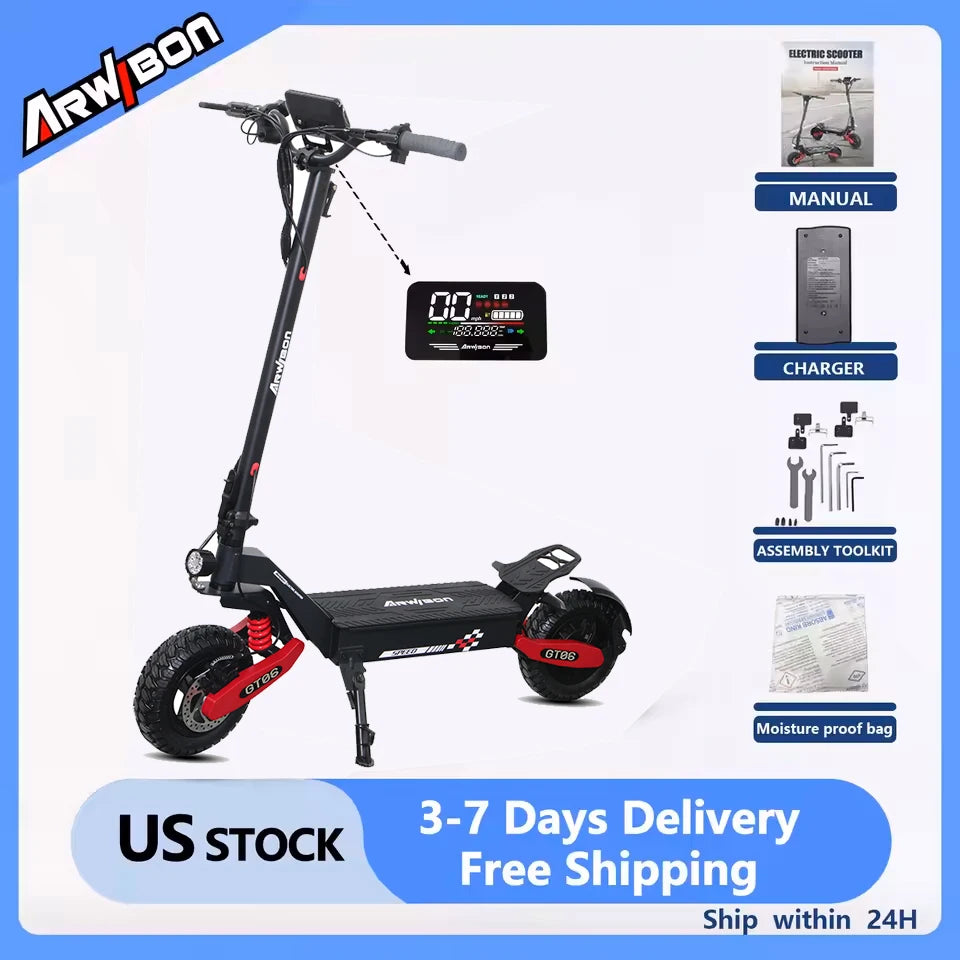 Arwibon GT06 1200W Foldable Electric Scooter For Adults 25MPH