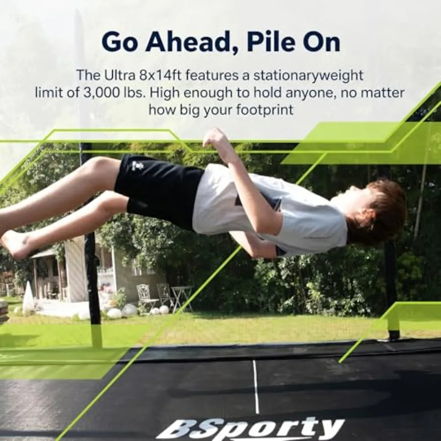 Outdoor Rectangle Trampoline For Gymnastics 2200Lbs Capacity