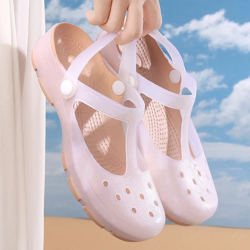 Women's Jelly Sandals Casual Flat EVA Insole For Women