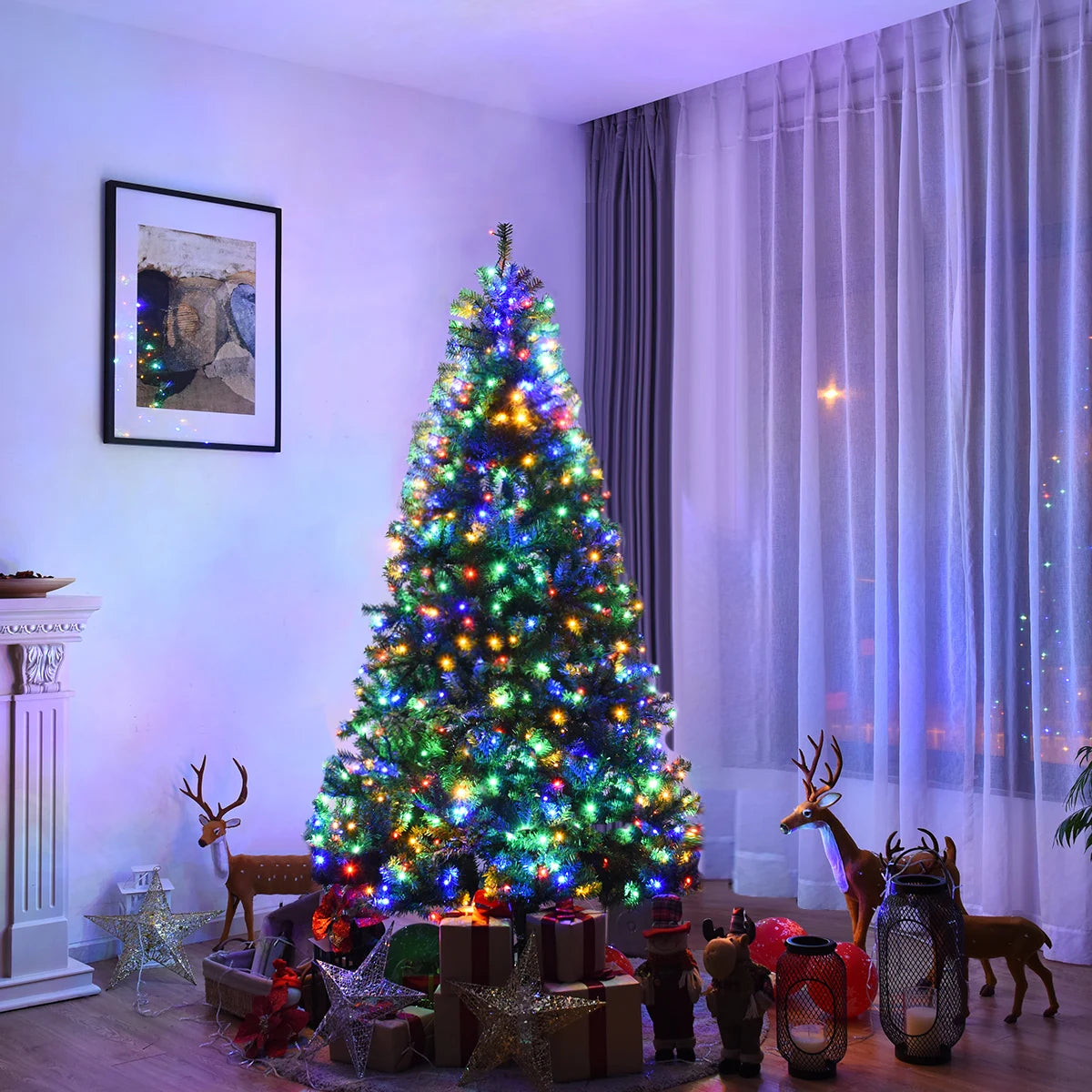 MULTIGOTE Pre-Lit Artificial Christmas Tree With 500 LED Lights