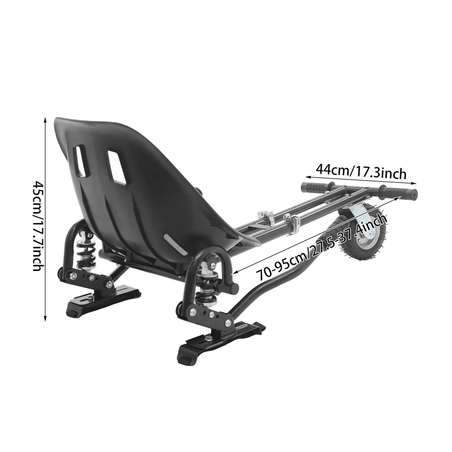 Bymaocar Hoverboard Seat Attachment Go Kart Adjustable Frame And Handlebar
