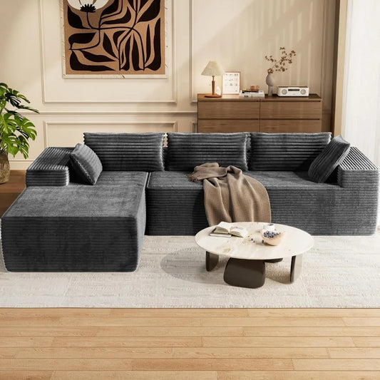 ZHUOTING L Shaped Modular Sectional Sofa Cloud Deep Seat