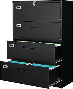 3 Drawer Lateral File Cabinet With Lock For Home Office