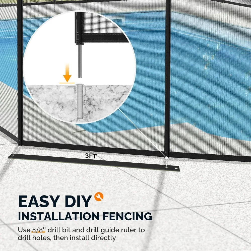 Pool Safety Fence Mesh For Inground Pools Easy Install Child Safety