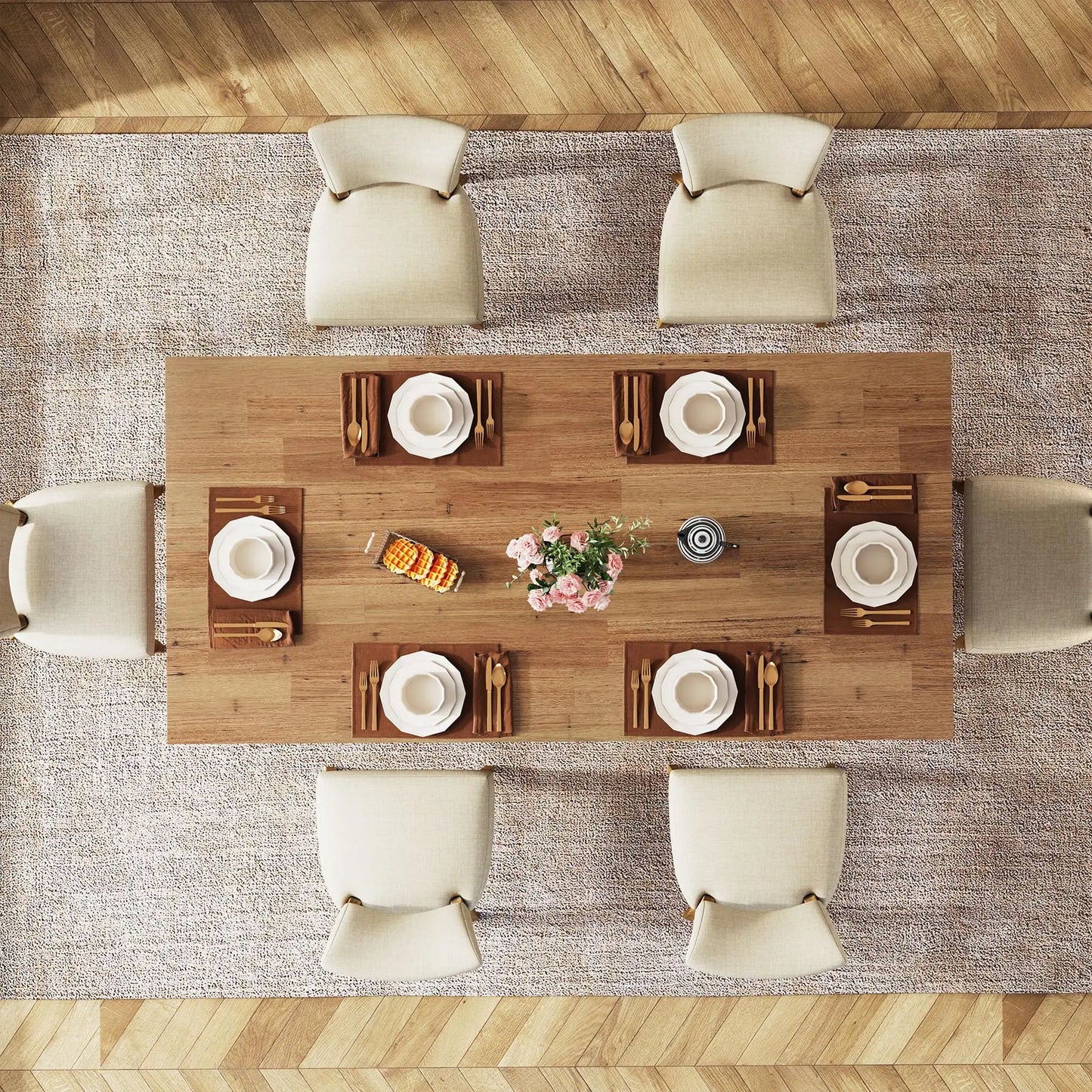 Tribesigns Dining Table With Large Tabletop For Everyday Family Dining