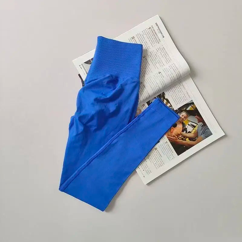 Seamless High Waist Yoga Pants for Running and Gym