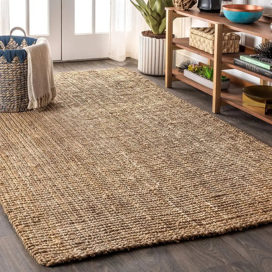 Pata Hand Woven Chunky Jute Natural Indoor Rug Bohemian Rustic