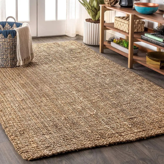 Pata Hand Woven Chunky Jute Natural Indoor Rug Bohemian Rustic