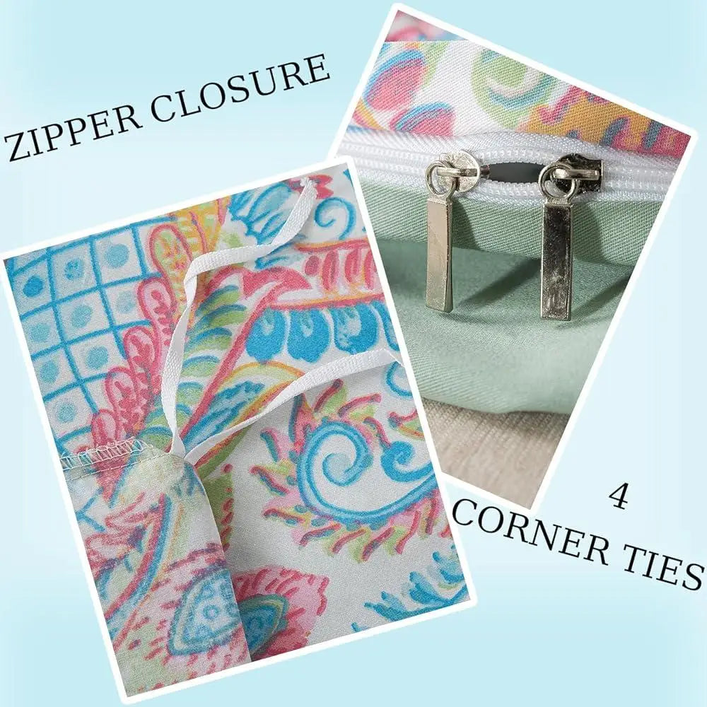 DUTRIEUXCN Cotton Paisley Duvet Cover Set Bedding Soft