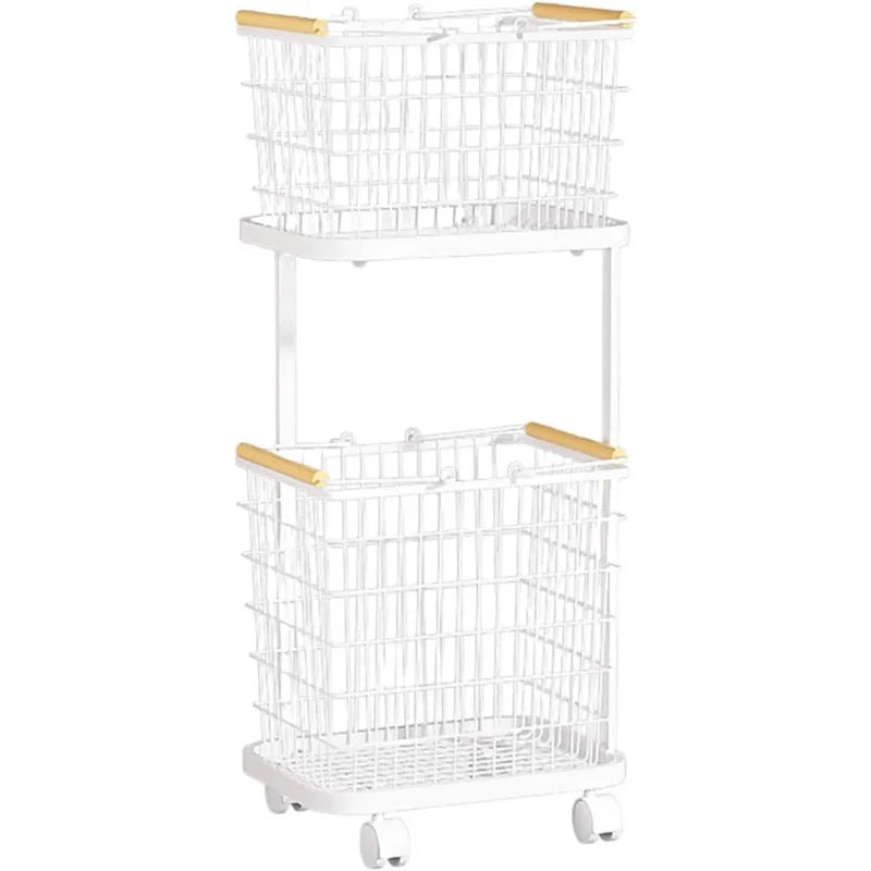 TYZDLSM 2 Tier Laundry Hamper With 360 Degree Swivel Wheels