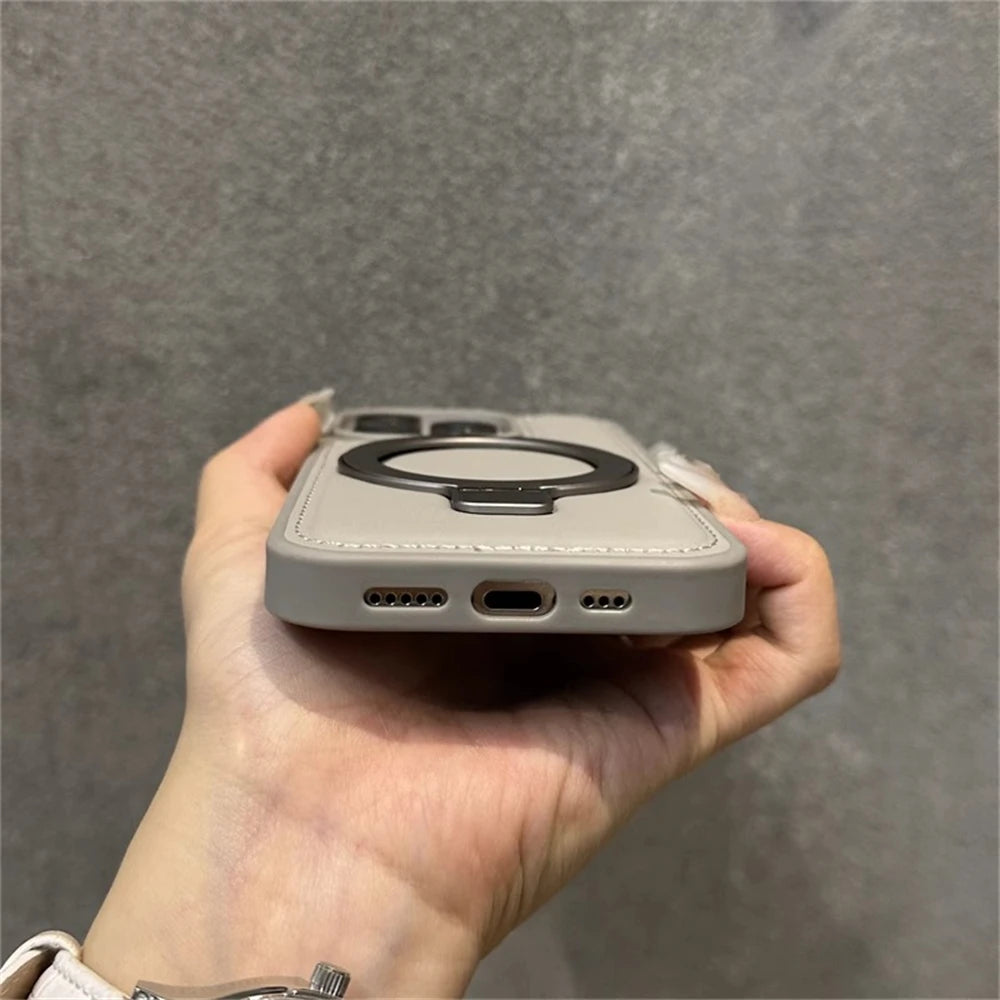 NONED Ring Stand Magnetic Case for iPhone 16 Pro Max