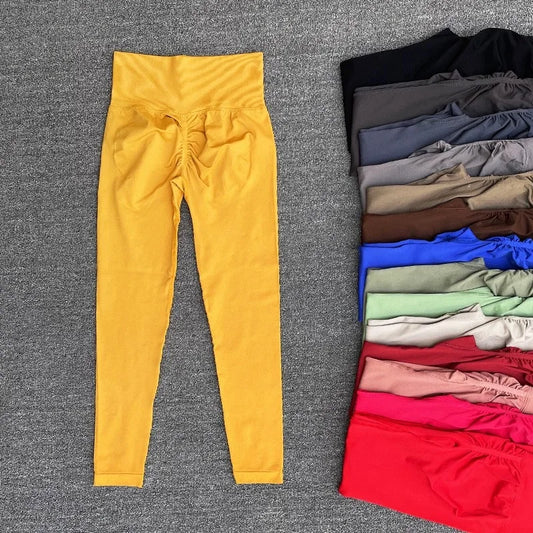 Seamless High Waist Yoga Pants for Running and Gym