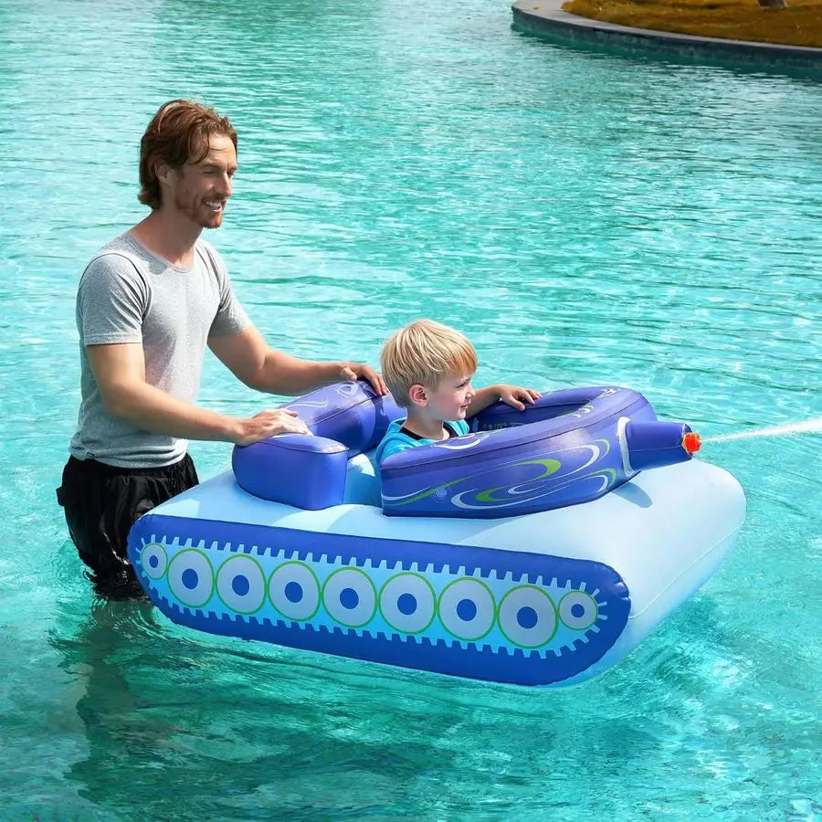 Inflatable Tank Pool Float With Water Gun