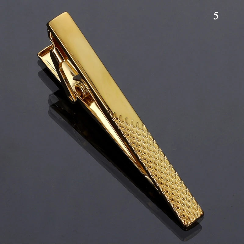 Luxury Metal Tie Clip For Men Crystal Bar Clasp