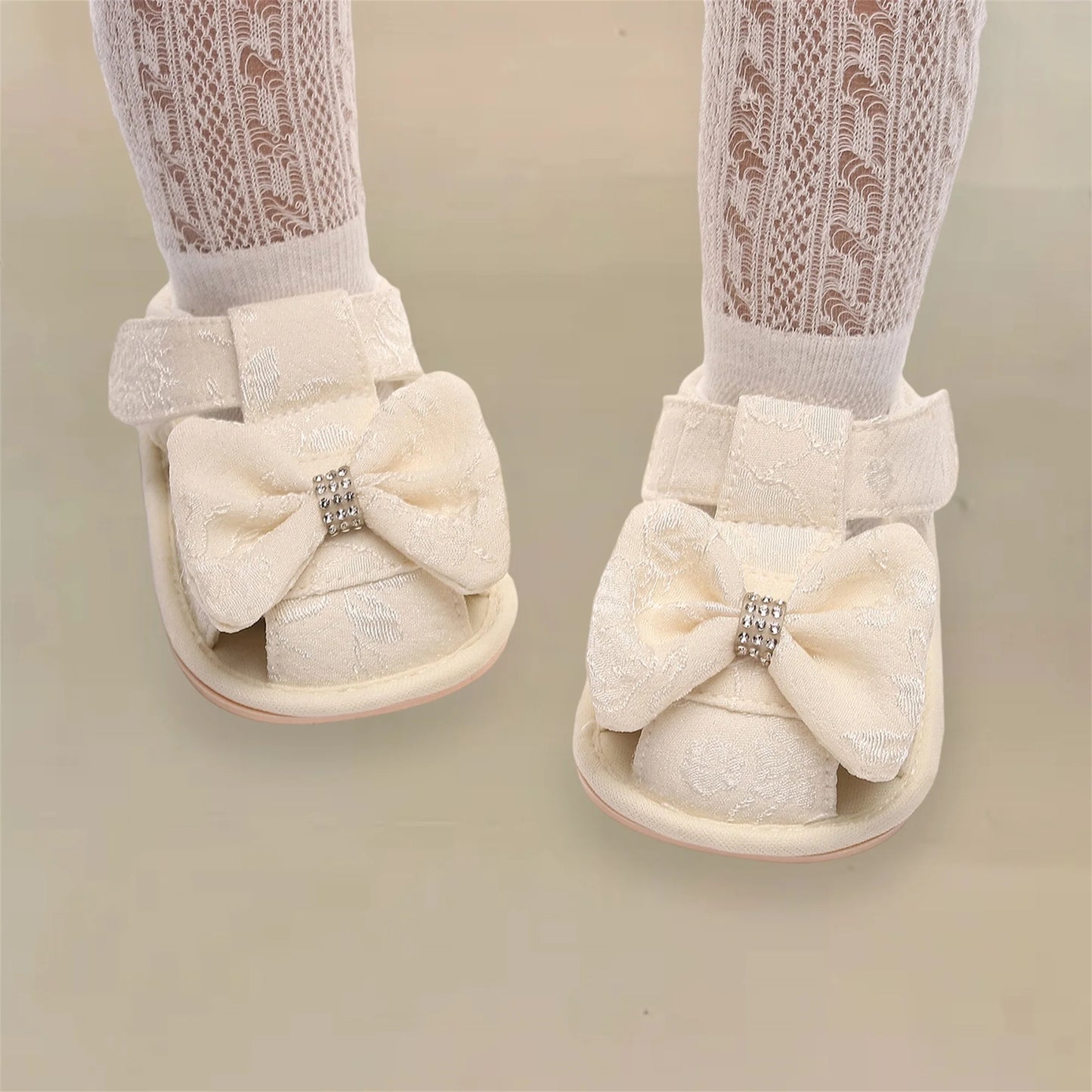 Cute Baby Sandals With Bow Detail Non-Slip Sole